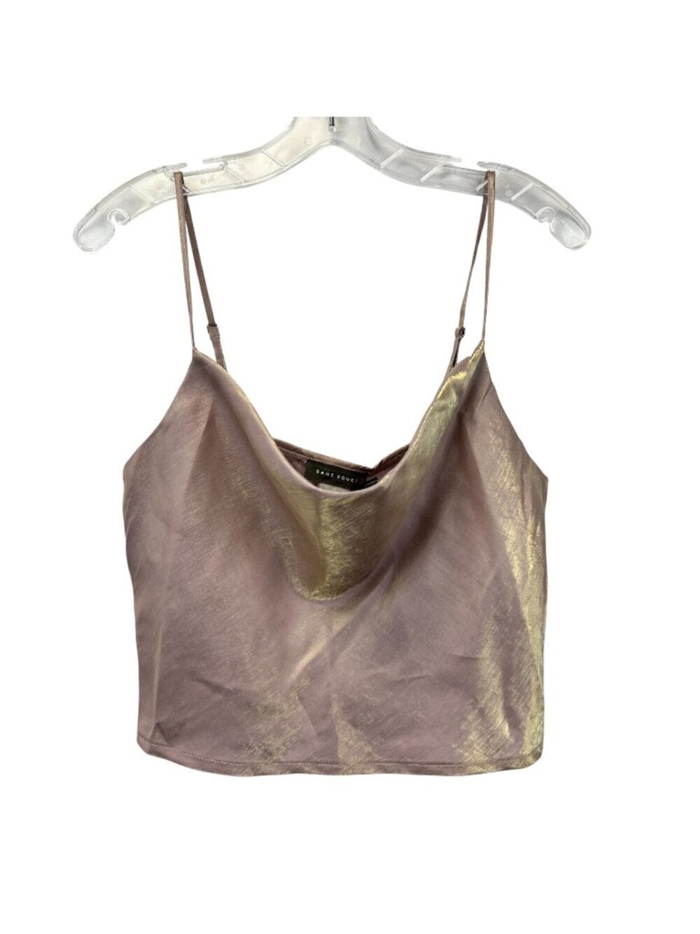 Sans Souci Womens Crop Top Multicolor Adjustable Spaghettis Strap Size M New